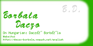 borbala daczo business card